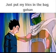 dbz dragon_ball fries gohan meme piccolo // 949x903 // 543KB